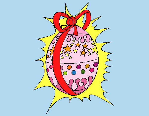 Dibujo Huevo de pascua brillante pintado por LunaLunita