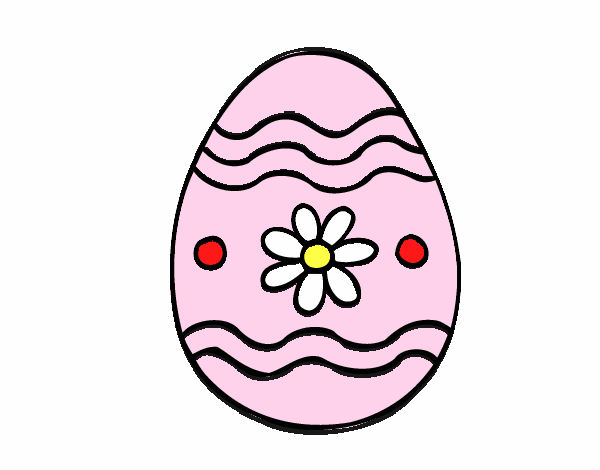Huevo de Pascua margarita