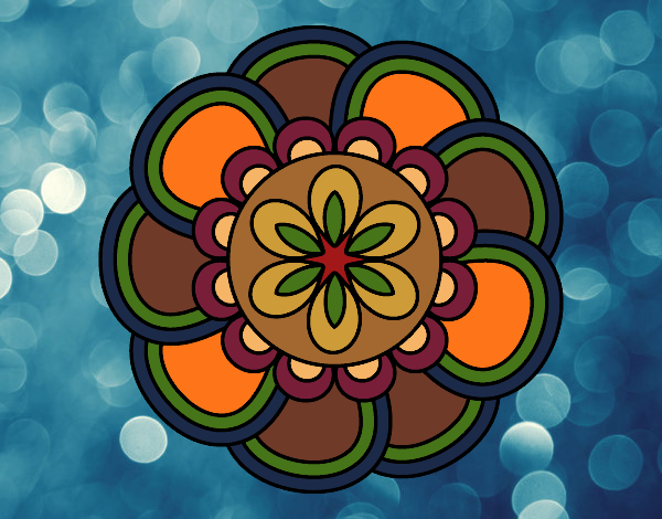 Dibujo Mandala de pétalos pintado por nathzapp