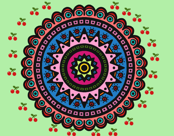 Dibujo Mandala étnica pintado por mdifranco