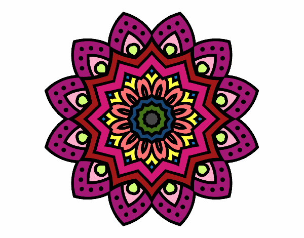 Dibujo Mandala flor natural pintado por salome1519