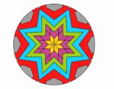 Dibujo Mandala mosaico estrella pintado por para