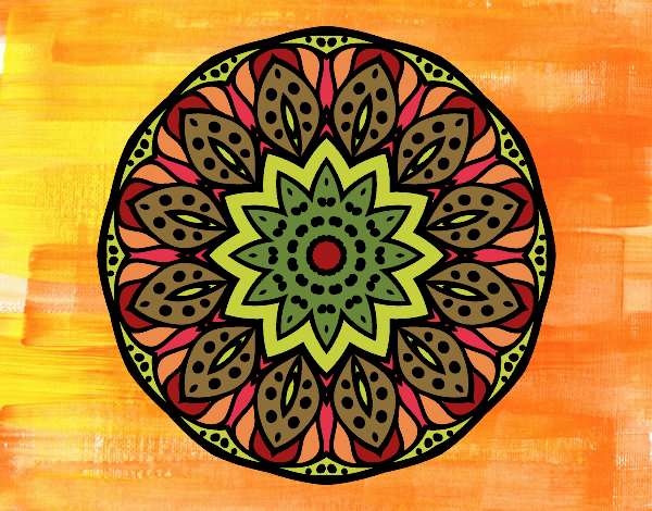 Dibujo Mandala naturaleza pintado por nathzapp
