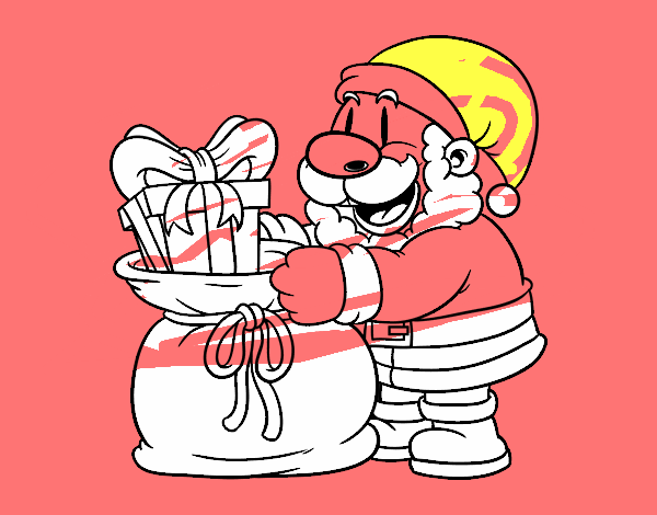 SAnta Claus ofreciendo regalos