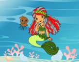 Dibujo Sirena y medusa pintado por EllieWhite