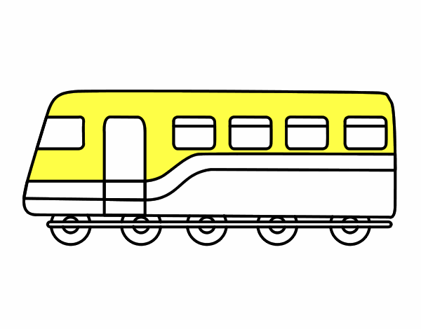 Dibujo De Tren De Pasajeros Pintado Por En Dibujos Net El D A