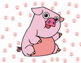 Dibujo Un cerdo  pintado por mcqv