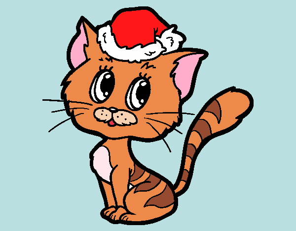 Un gato navideño