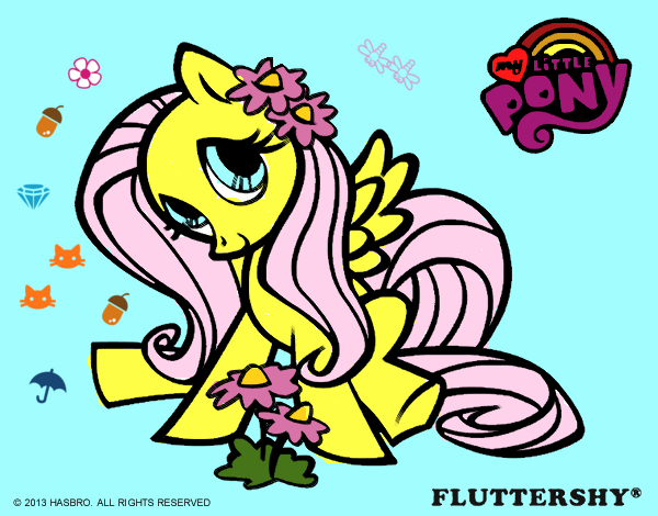 Dibujo Fluttershy pintado por pinkipaint