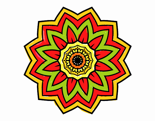 Dibujo Mandala flor de girasol pintado por Espe1