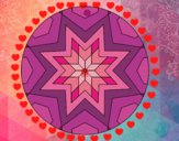 Dibujo Mandala mosaico estrella pintado por lourdes9