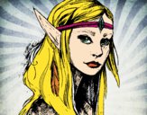 Dibujo Princesa elfo pintado por lucia26