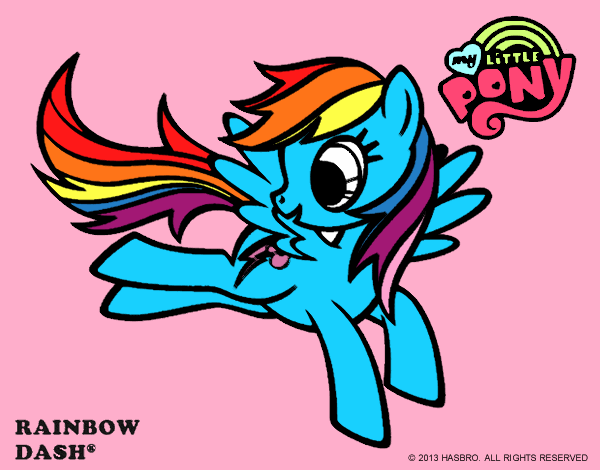 Dibujo Rainbow Dash pintado por lisamarie