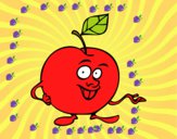 Dibujo Señor manzana pintado por randelis
