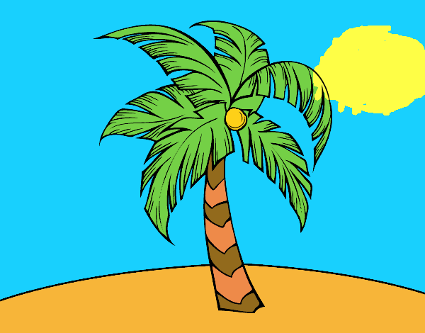 Dibujo Una palmera pintado por romanlopez