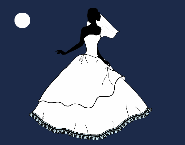 Dibujo Vestido de boda pintado por queyla