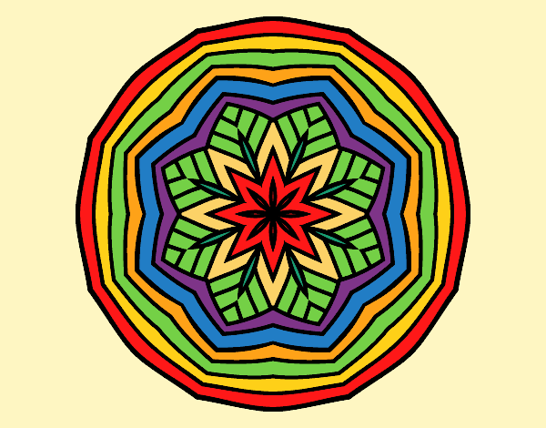 Dibujo Mandala cenital pintado por andy2016