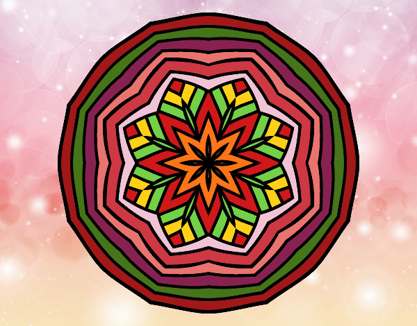 Dibujo Mandala cenital pintado por nathzapp