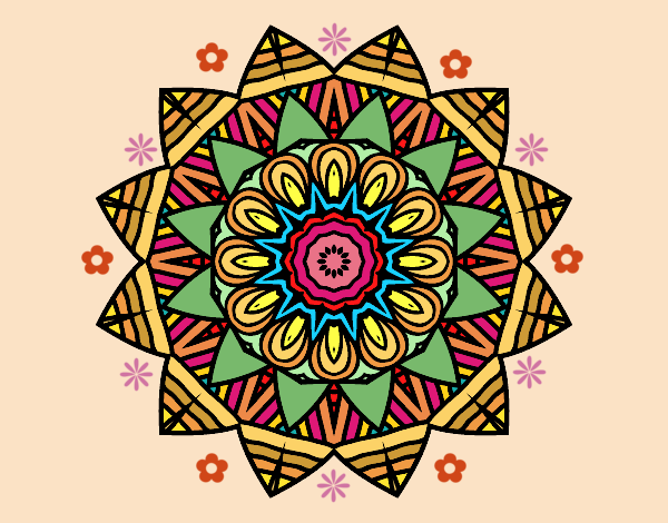 Dibujo Mandala frutal pintado por Ramon45