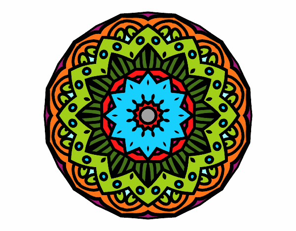 Dibujo Mandala modernista pintado por gigiamor