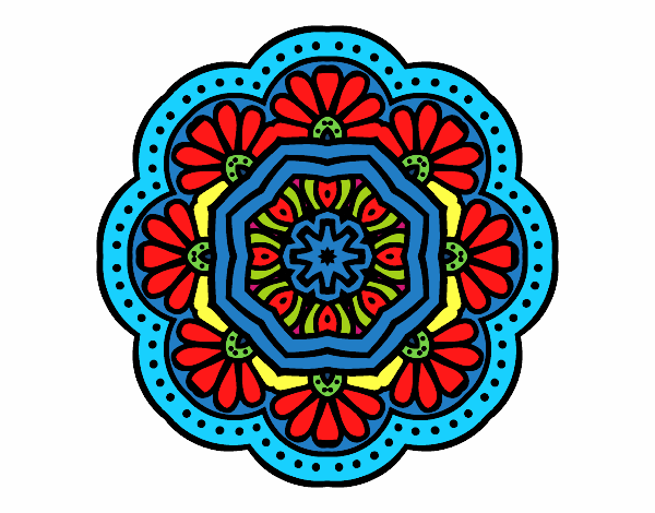 Dibujo Mandala mosaico modernista pintado por gigiamor