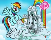Dibujo Rainbow Dash en su palacio pintado por Ali2004