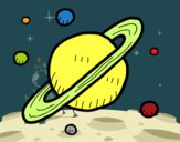 Dibujo Satélites de Saturno pintado por andy2016