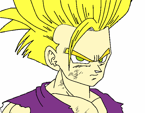 Dibujo Son Gohan pintado por goten130