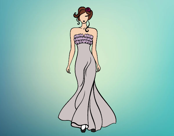 Dibujo Vestido de boda elegante pintado por AlexandraC