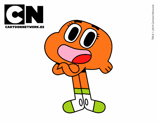 Dibujo Darwin de Gumball pintado por meagan