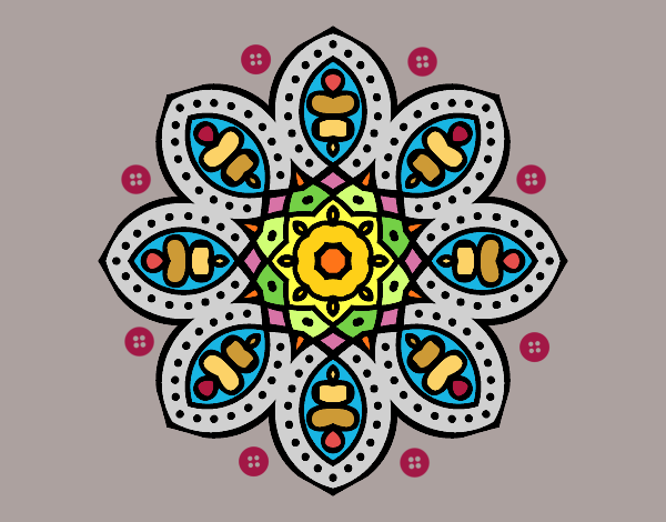 Dibujo Mandala de inspiración árabe pintado por Ramon45