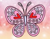 Dibujo Mandala mariposa pintado por arhsley