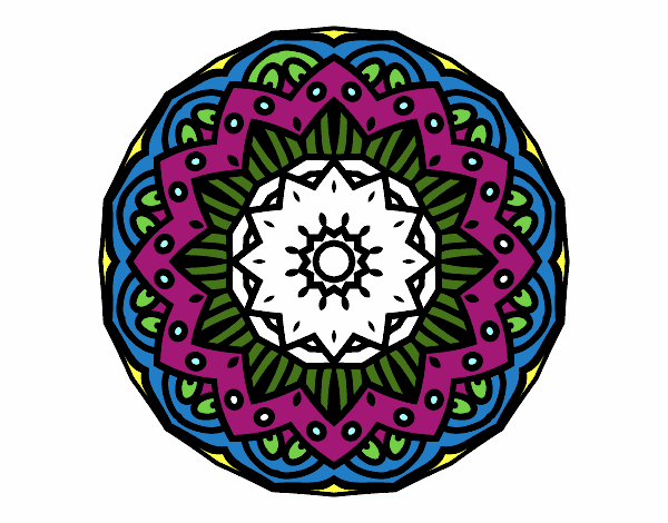 Dibujo Mandala modernista pintado por gigiamor