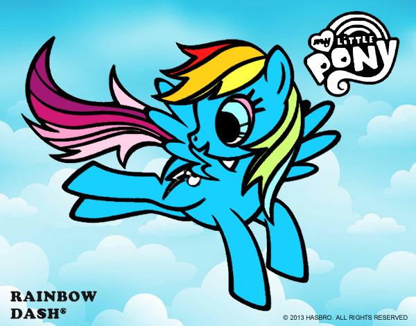 Dibujo Rainbow Dash pintado por meagan