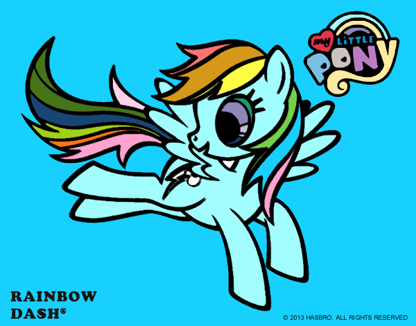 Dibujo Rainbow Dash pintado por nicmace