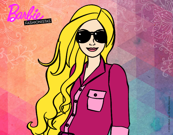 Dibujo Barbie con gafas de sol pintado por katylove