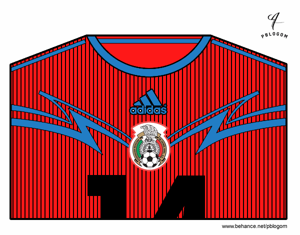 Dibujo Camiseta del mundial de fútbol 2014 de México pintado por dulceth_07