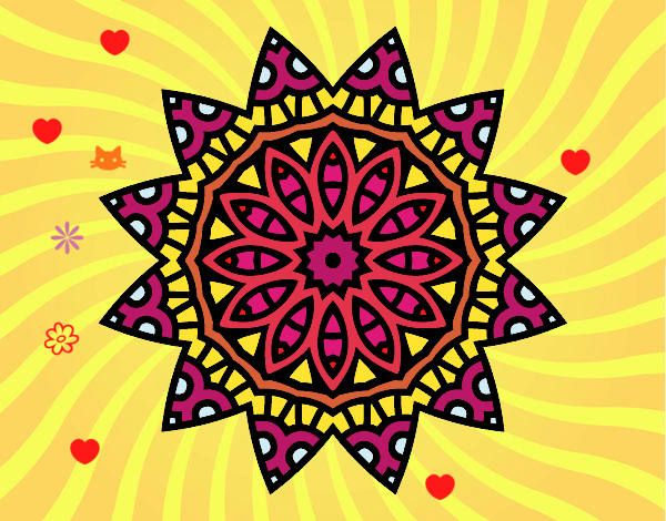 Dibujo Mandala estrella pintado por gigiamor