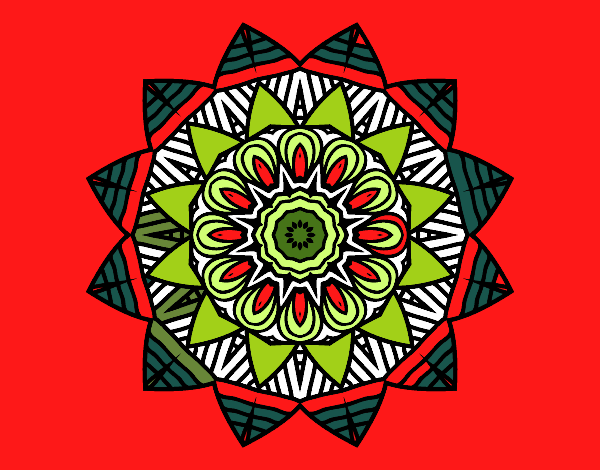 Dibujo Mandala frutal pintado por gigiamor