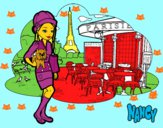 Dibujo Nancy en París pintado por borjagu