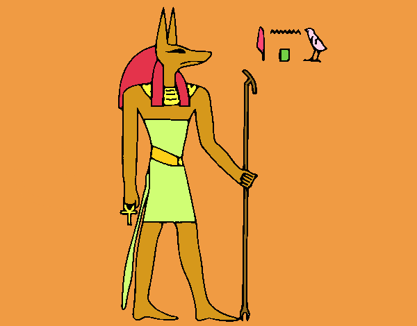 Dibujo Anubis pintado por Lucia626