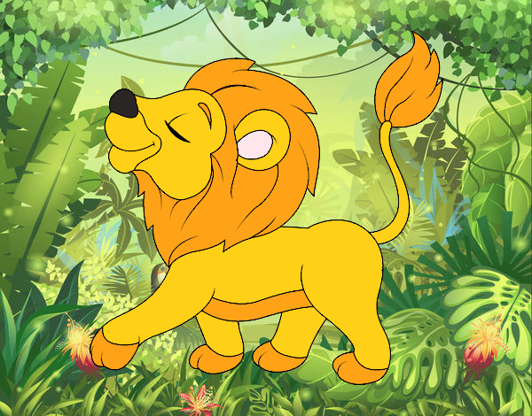 Dibujo Cachorro de león pintado por lauracv