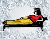 Dibujo Cleopatra tumbada pintado por meagan