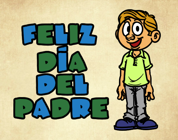 Dibujo Feliz día del padre pintado por Bonell