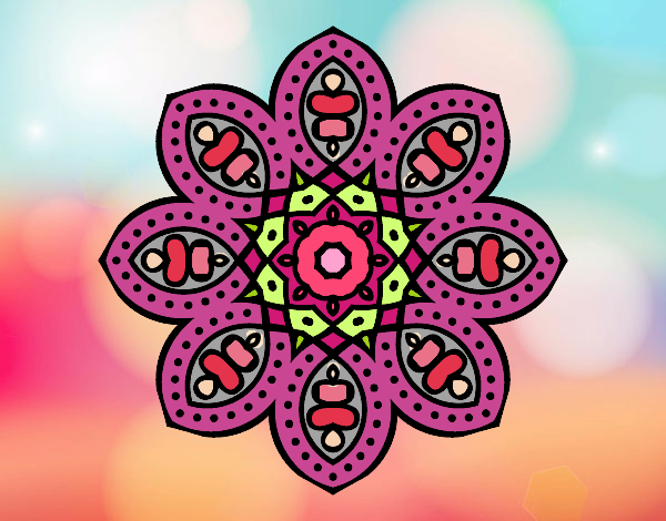 Dibujo Mandala de inspiración árabe pintado por Gladiolo