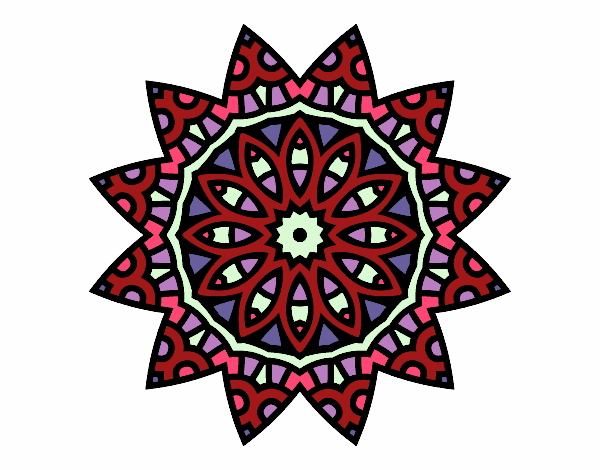 Dibujo Mandala estrella pintado por Emilia1313