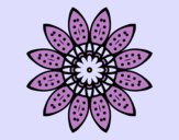 Dibujo Mandala flor con pétalos pintado por michinita