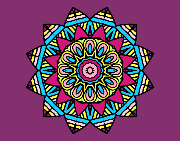 Dibujo Mandala frutal pintado por Emilia1313