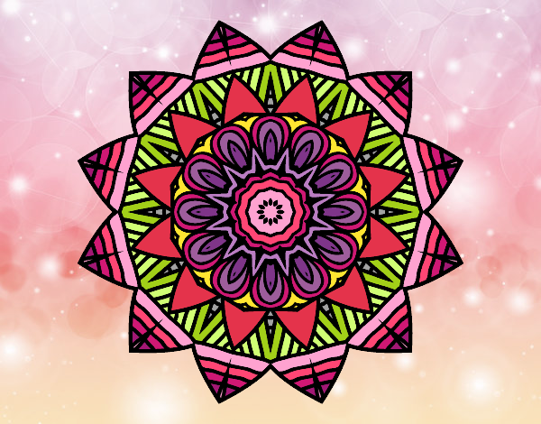 Dibujo Mandala frutal pintado por Gladiolo