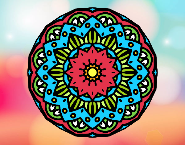 Dibujo Mandala modernista pintado por Gladiolo